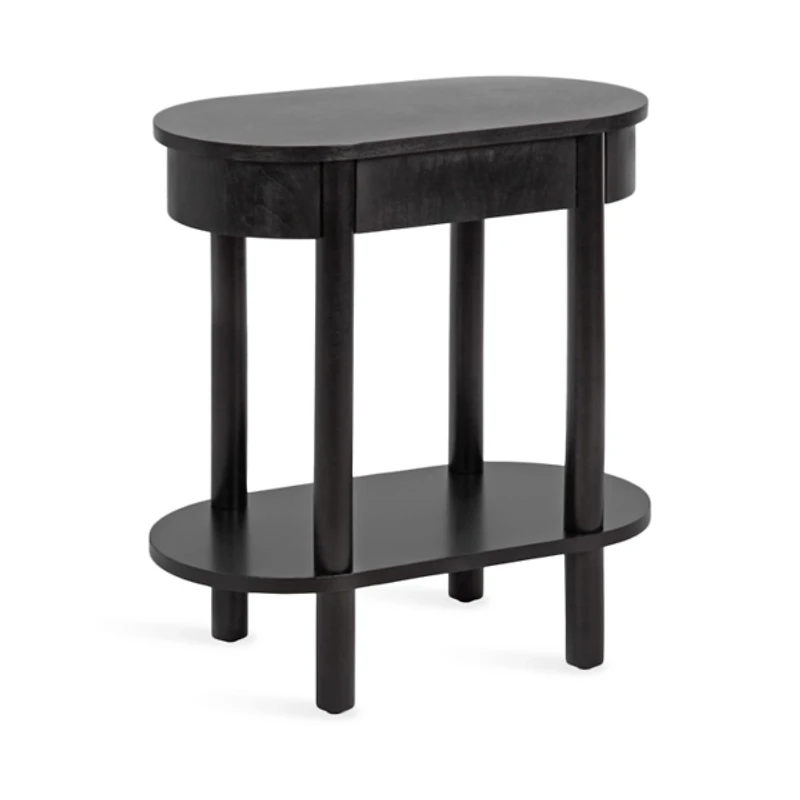 Black Wood Koji Capsule Side Table