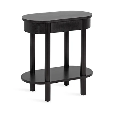Black Wood Koji Capsule Side Table