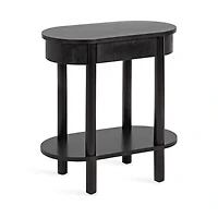 Black Wood Koji Capsule Side Table