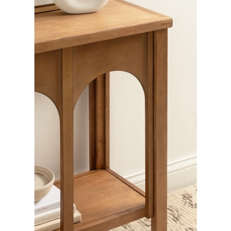 Rustic Brown Wood Arch Ella Console Table