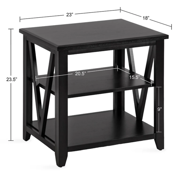 Black Wood Broadbridge Accent Table