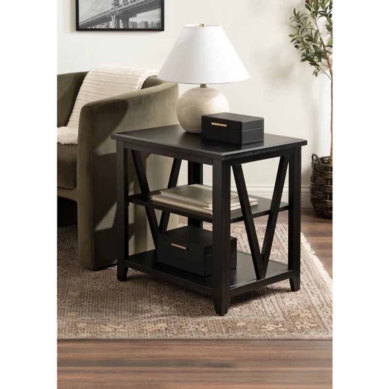 Black Wood Broadbridge Accent Table