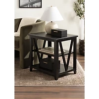 Black Wood Broadbridge Accent Table