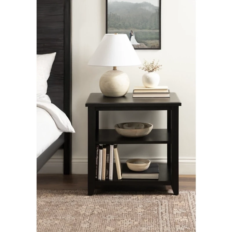 Black Wood Broadbridge Accent Table