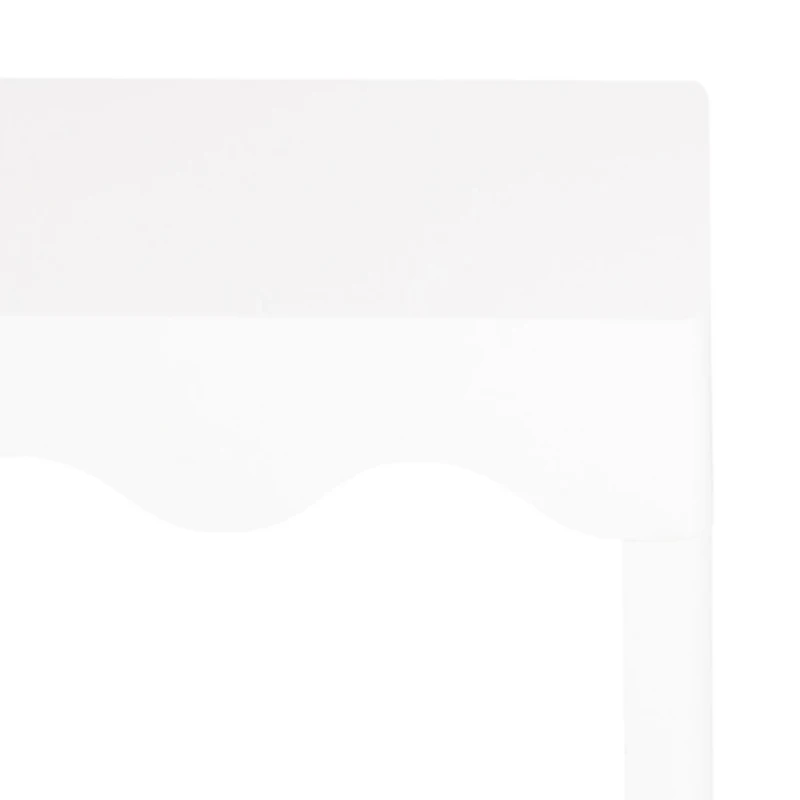 White Scalloped Mara Console Table