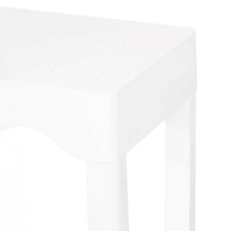 White Scalloped Mara Console Table
