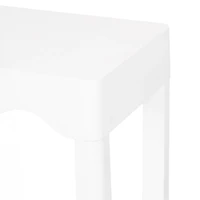 White Scalloped Mara Console Table