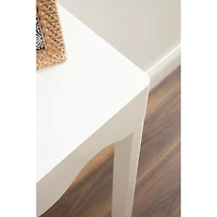 White Scalloped Mara Console Table