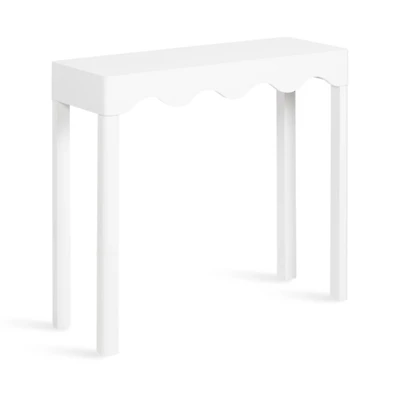 White Scalloped Mara Console Table