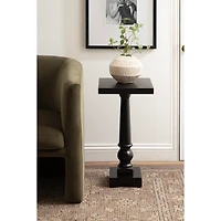 Black Wood Butterfield Pedestal Table