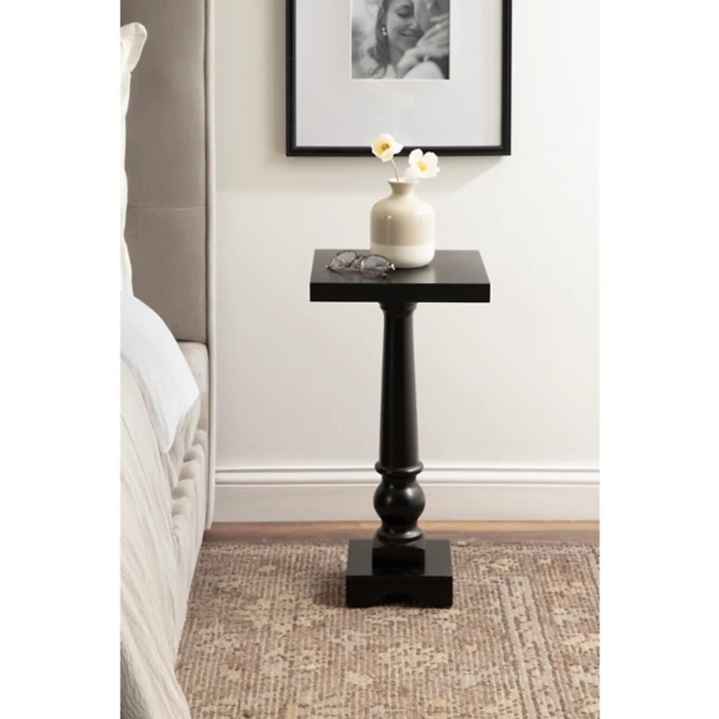Black Wood Butterfield Pedestal Table