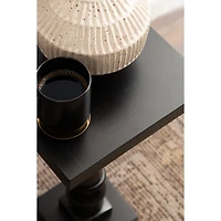 Black Wood Butterfield Pedestal Table