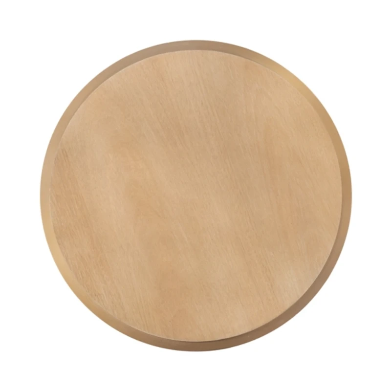 Natural Wood Round Sutherlin Accent Table