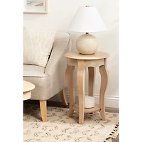 Natural Wood Round Sutherlin Accent Table