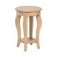 Natural Wood Round Sutherlin Accent Table