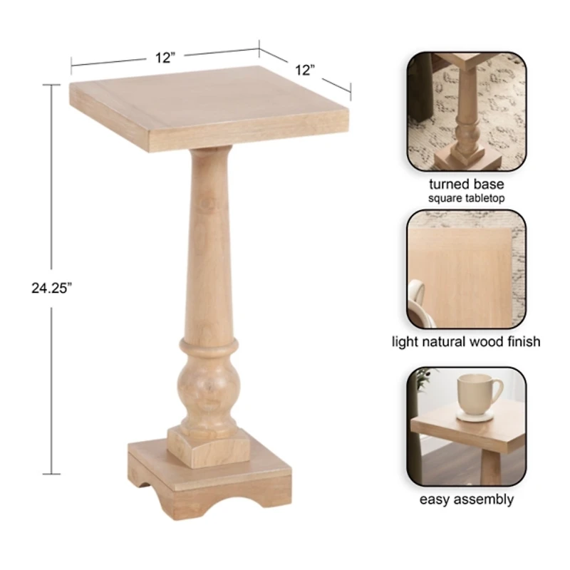 Natural Wood Butterfield Pedestal Table