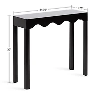 Black Scalloped Maida Console Table