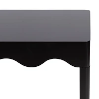 Black Scalloped Maida Console Table