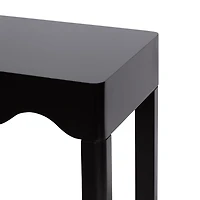 Black Scalloped Maida Console Table