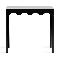 Black Scalloped Maida Console Table