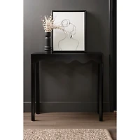 Black Scalloped Maida Console Table