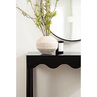 Black Scalloped Maida Console Table