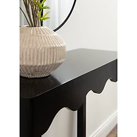 Black Scalloped Maida Console Table