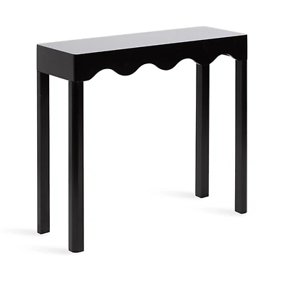 Black Scalloped Maida Console Table
