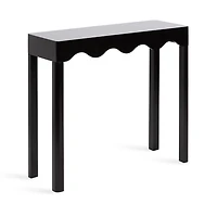 Black Scalloped Maida Console Table