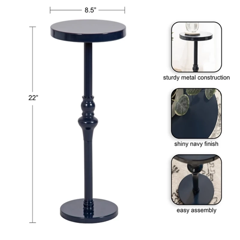 Navy Blue Metal Stratton Cocktail Table