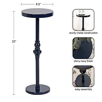 Navy Blue Metal Stratton Cocktail Table