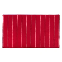 Red and White Striped Scatter Rug