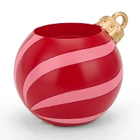 Red and Pink Ornament 3-Wick Jar Candle Holder