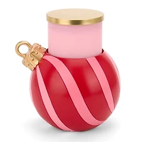 Red and Pink Ornament 3-Wick Jar Candle Holder
