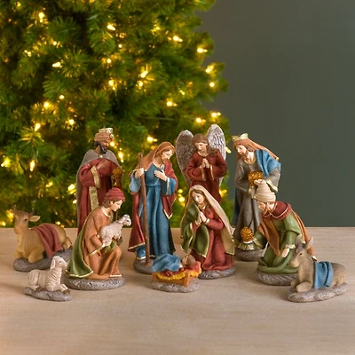 Traditional Colors 11-pc. Nativity Set