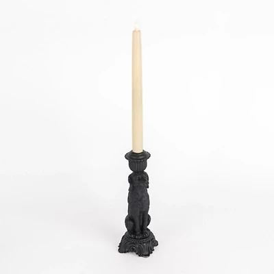 Black Labrador Taper Candle Holder
