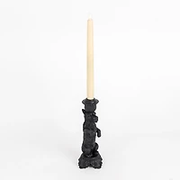 Black Schnauzer Taper Candle Holder