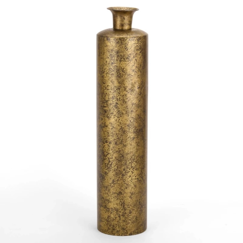 Brushed Gold Metal Floor Vase