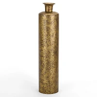 Brushed Gold Metal Floor Vase