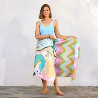 Seahorses Reversible Microfiber Beach Towel