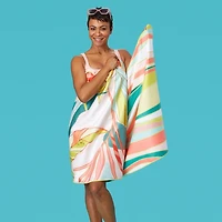 Exotic Leaf Reversible Microfiber Beach Towel