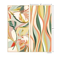 Exotic Leaf Reversible Microfiber Beach Towel