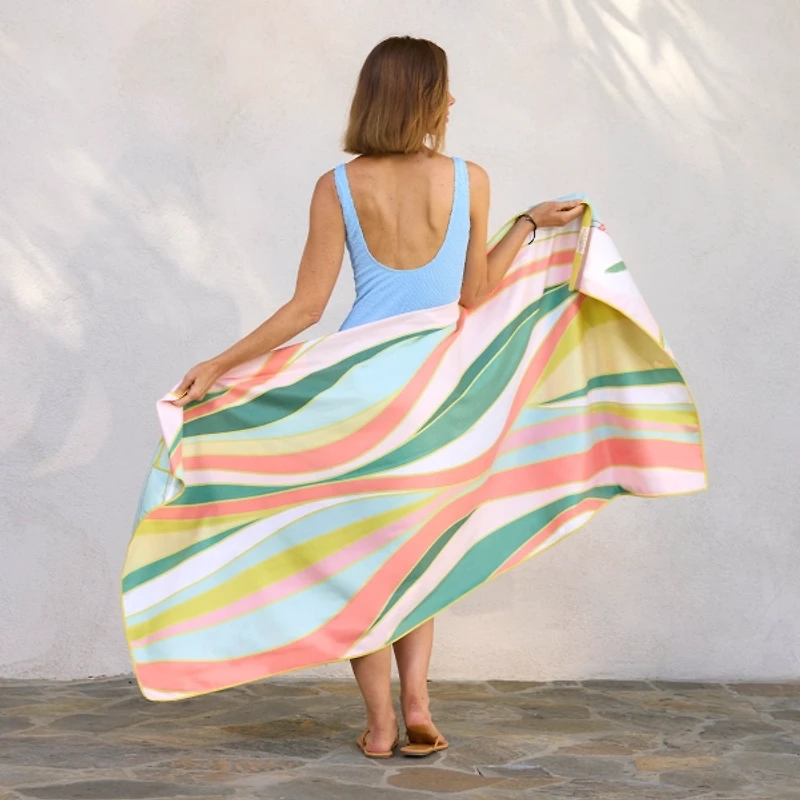 Exotic Leaf Reversible Microfiber Beach Towel