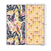 Bengal Abstract Reversible Microfiber Beach Towel