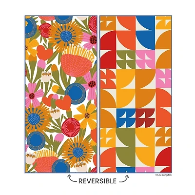 Jolies Fleurs Reversible Microfiber Beach Towel