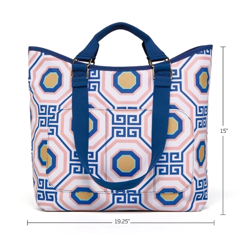 Greek Key Tile Tote Bag