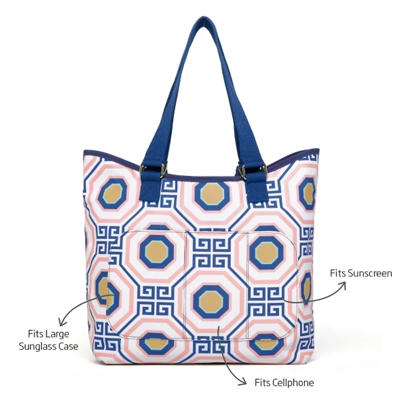 Greek Key Tile Tote Bag