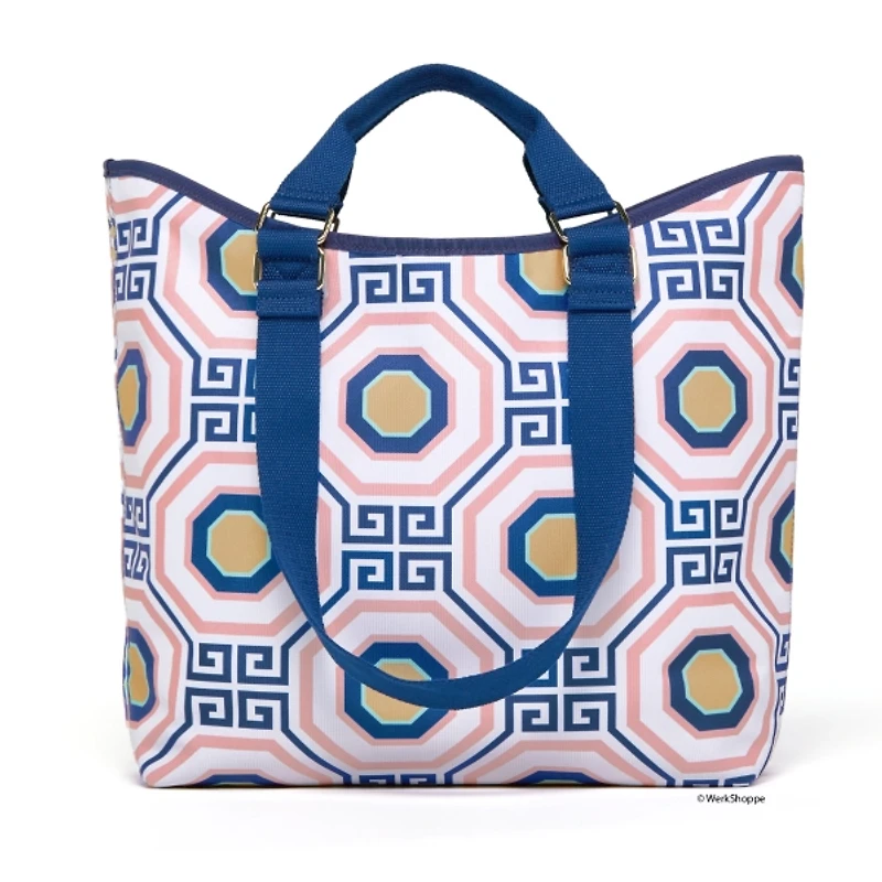 Greek Key Tile Tote Bag