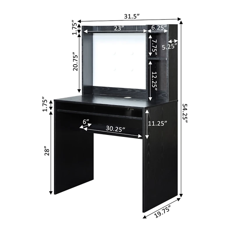 Desk with Magnetic Bulletin Board