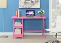 Pink Trestle Desk with Shelves